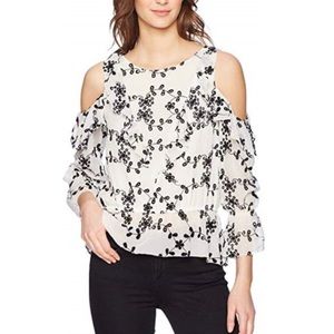 Joie Carylton Eyelet Silk Blouse Size Small